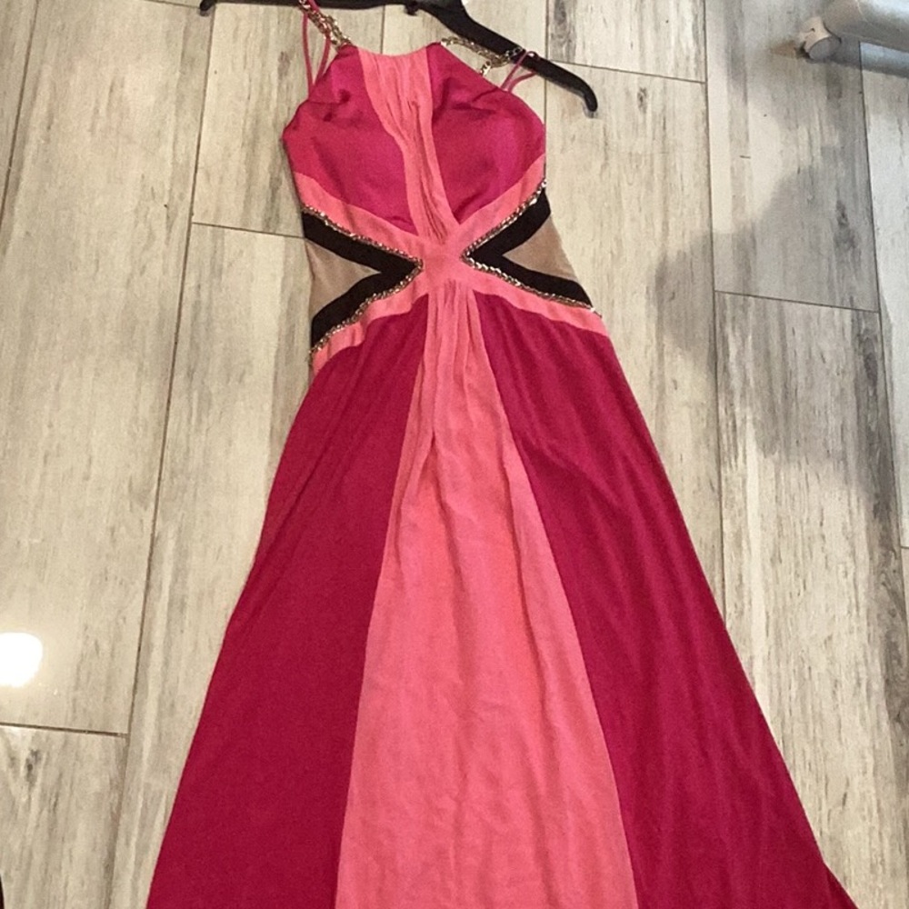 Elegant Pink and Red Women's Dress